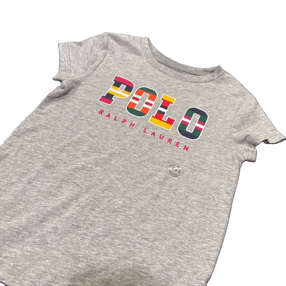 Polo Ralph Lauren Toddler Striped Spellout Tshirt 4T